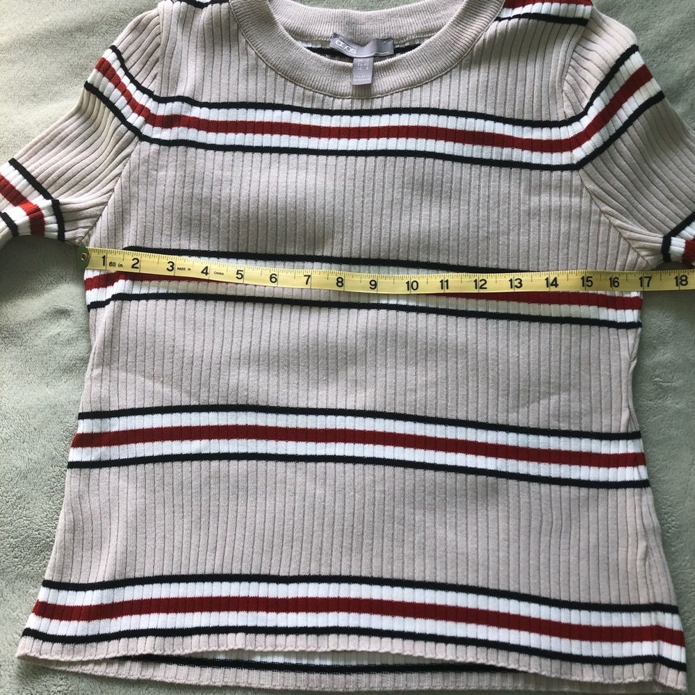 ASOS Cropped Sweater in neutral stripe - Picture 8 of 10